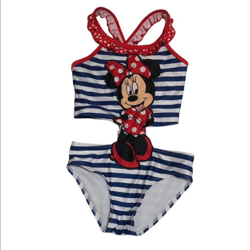 Minnie Mouse 4T Bathing Suit Two piece With Minnie